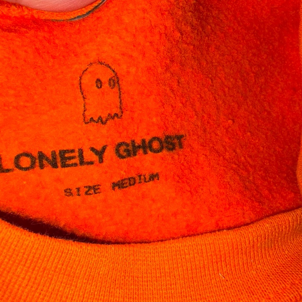 LONELY GHOST Orange Graphic Sweatshirt - Picture 5 of 6